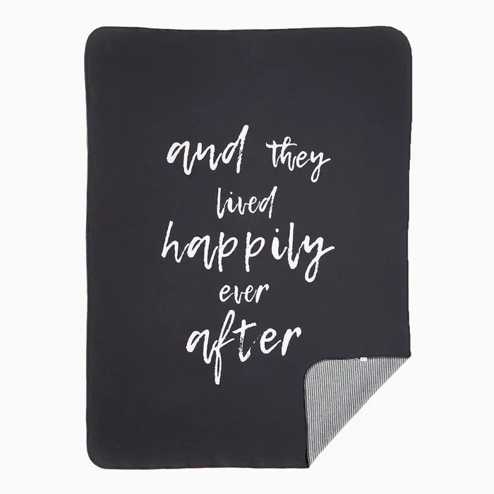 Petit Lem Reversible Blanket – Once Upon a in Dark Grey
