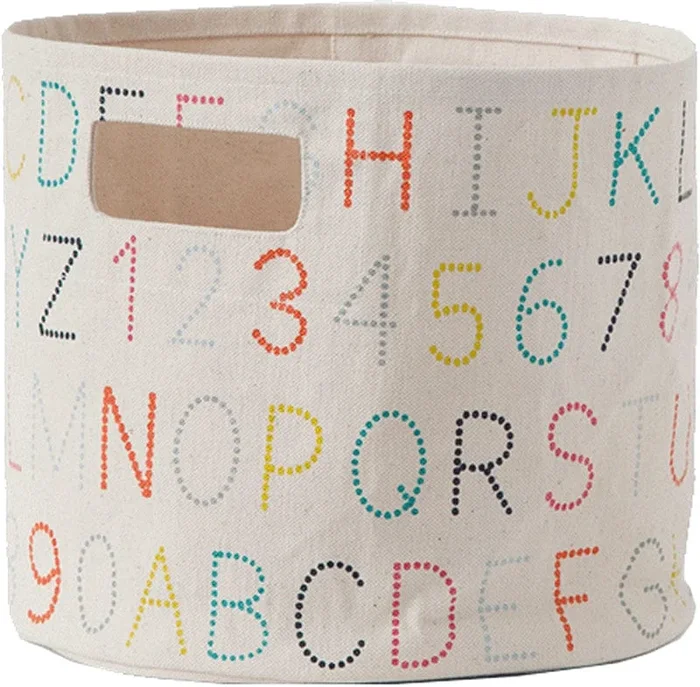 Petit Pehr Pom Pom Pint Storage Basket – Alphabet