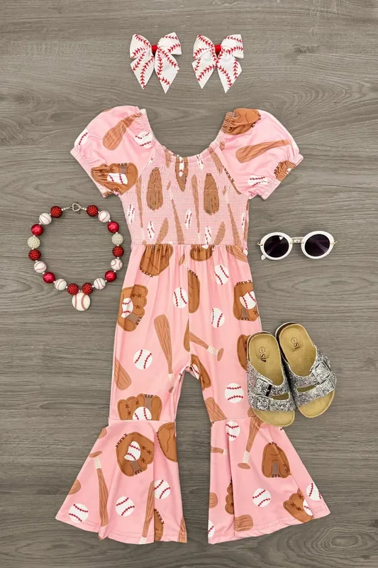 Pink Baseball Jumpsuit