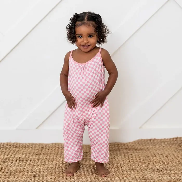 Pink Checks Jumpsuit