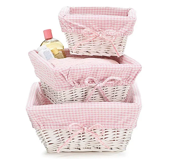 Pink Gingham Basket