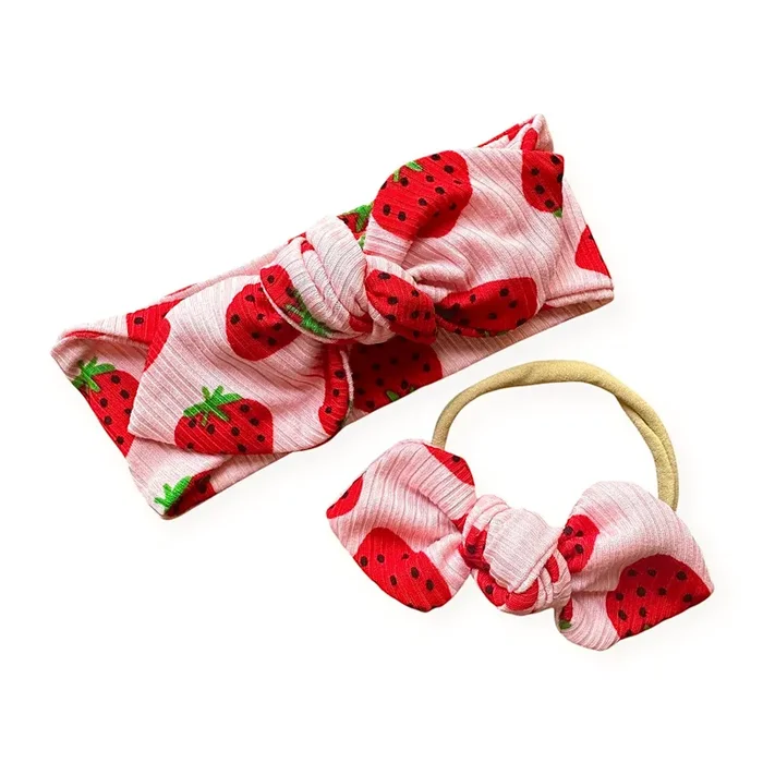 Pink Strawberries Headbands