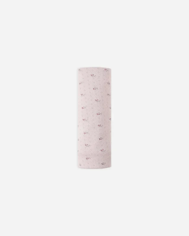 Pointelle Baby Blanket || Lilac Ditsy