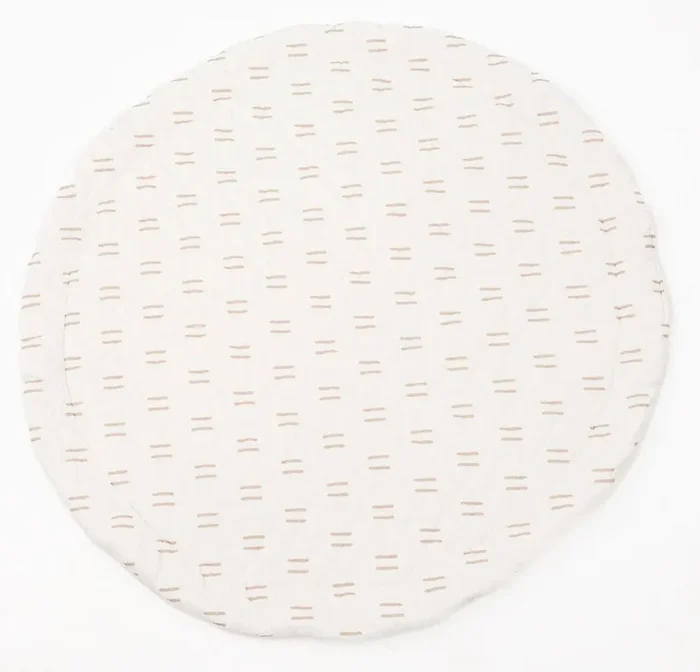 Poppyseed Play Extra Padded Round Play Mat – Neutral Lines