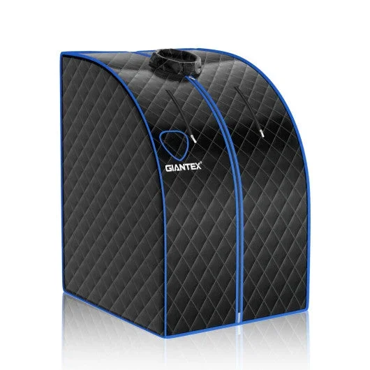 Portable Personal Steam Sauna Spa With 3L Blast-Proof Steamer Chair-Black