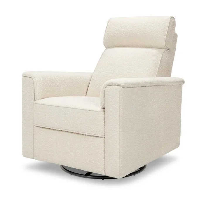 Power Glider Recliner with Lumbar Support – Performance Ivory Boucle