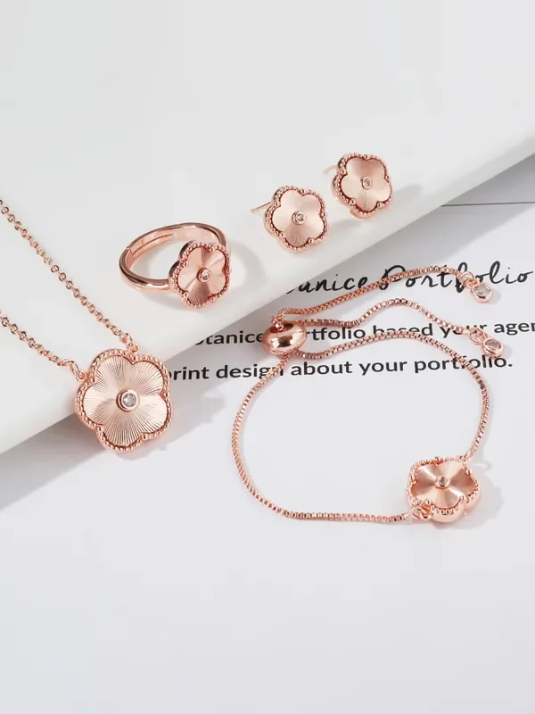 Precious Petals Rose Gold Jewelry Set