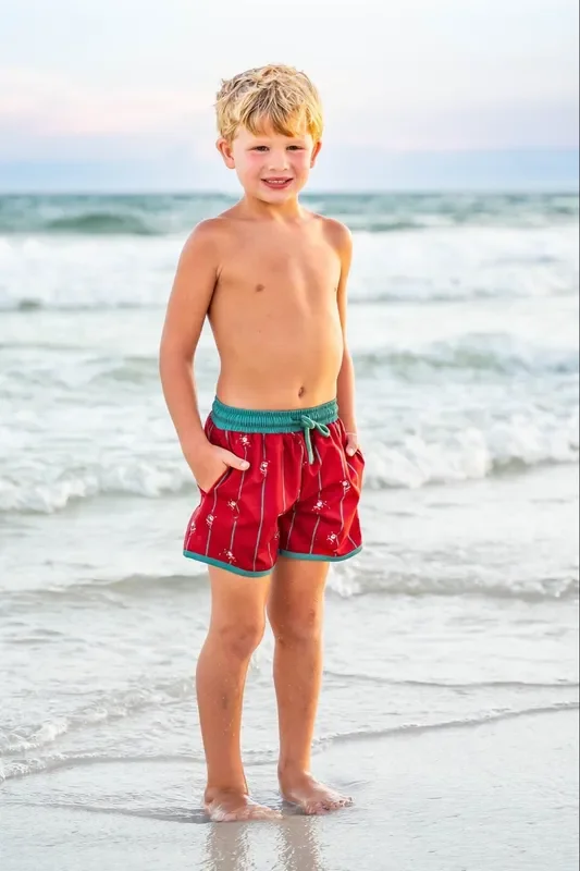 *preorder* Santa’s Sleigh Stripes Swim Shorts
