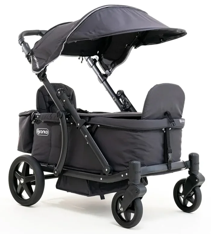 Pronto Squared (2 Seater) Stroller Wagon – Black Frame / Space Grey