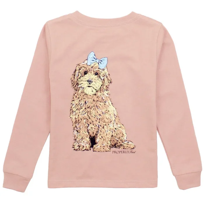 Properly Tied Girls Goldendoodle Long Sleeve