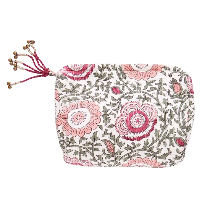 Quilted Pouch | Pink Lisbon Floral