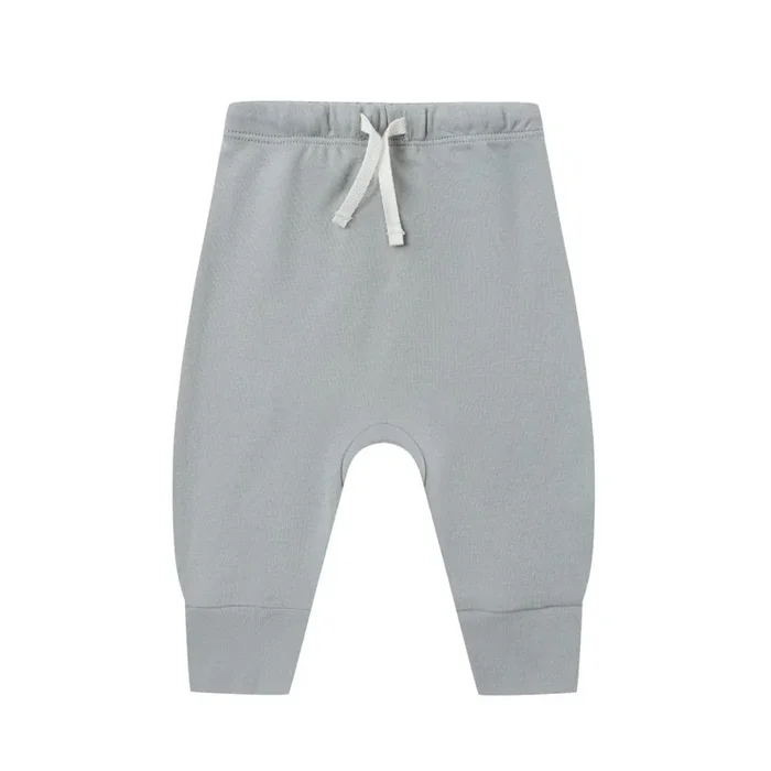 Quincy Mae – Organic Drawstring Pants – Steel Blue