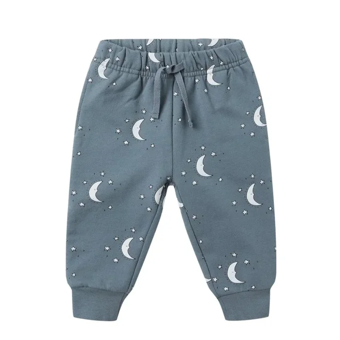 Quincy Mae – Organic Relaxed Fleece Sweatpant – Silver Moons