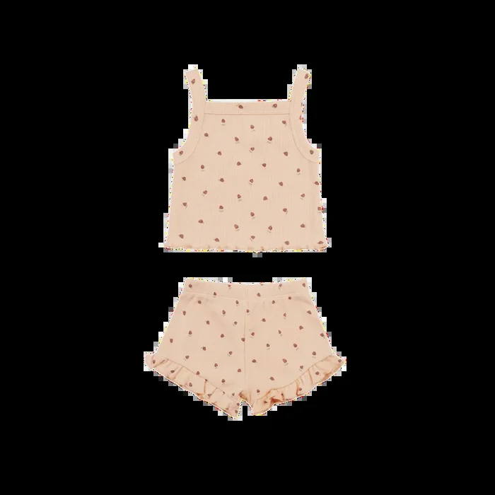 QUINCY MAE Evie Tank + Shortie Set – Strawberries