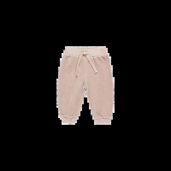 QUINCY MAE Velour Relaxed Sweatpant – Blush