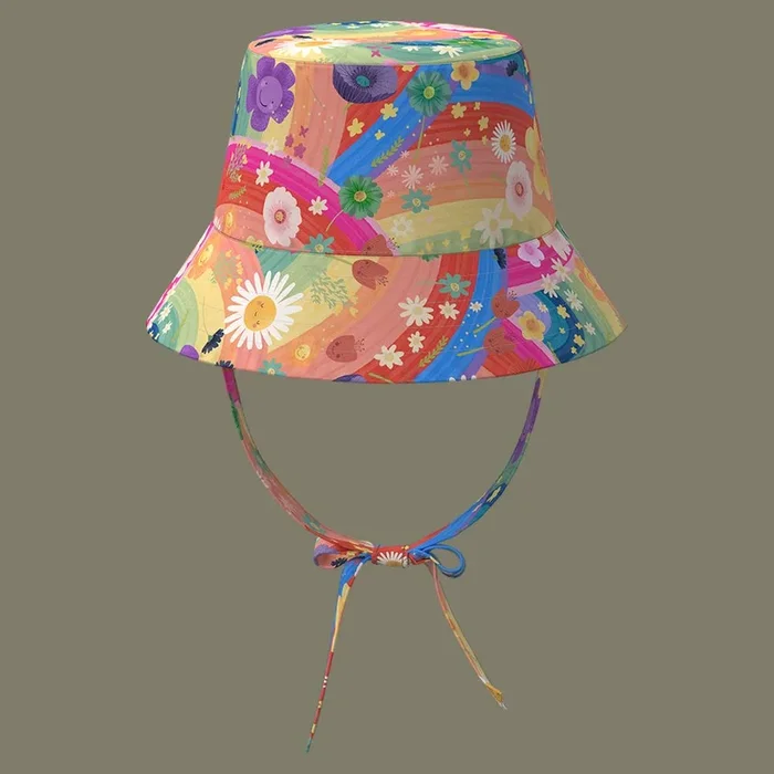Rainbow Flowers Bucket Hat