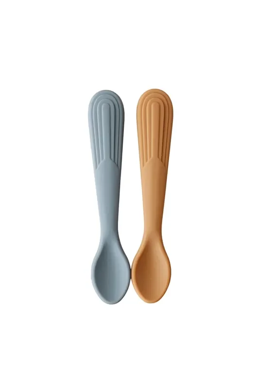 Rainbow Silicone Spoon – Dim Grey | Biscuit