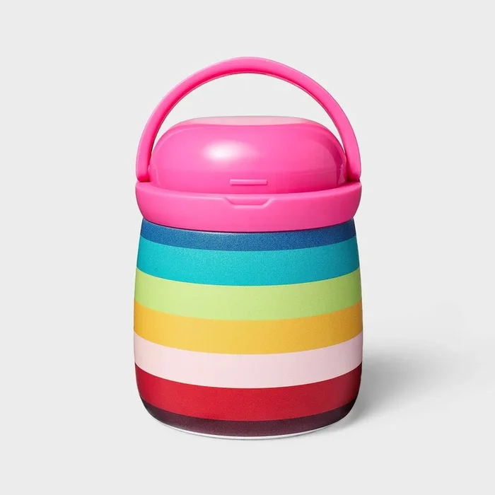 Rainbow Striped Insulated Stainless Steel Food Container