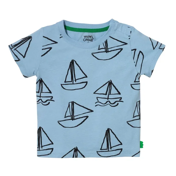 Recycled Cotton Sailboat Kid T-shirt