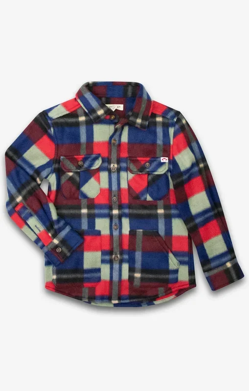 Red and Blue Snow Fleece Shirt