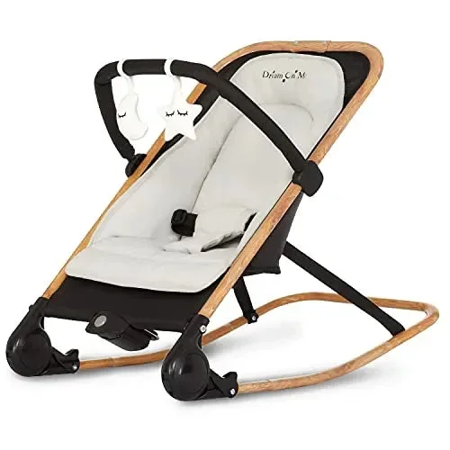 Rock With Me 2-in-1 Baby Rocker – Black & Grey