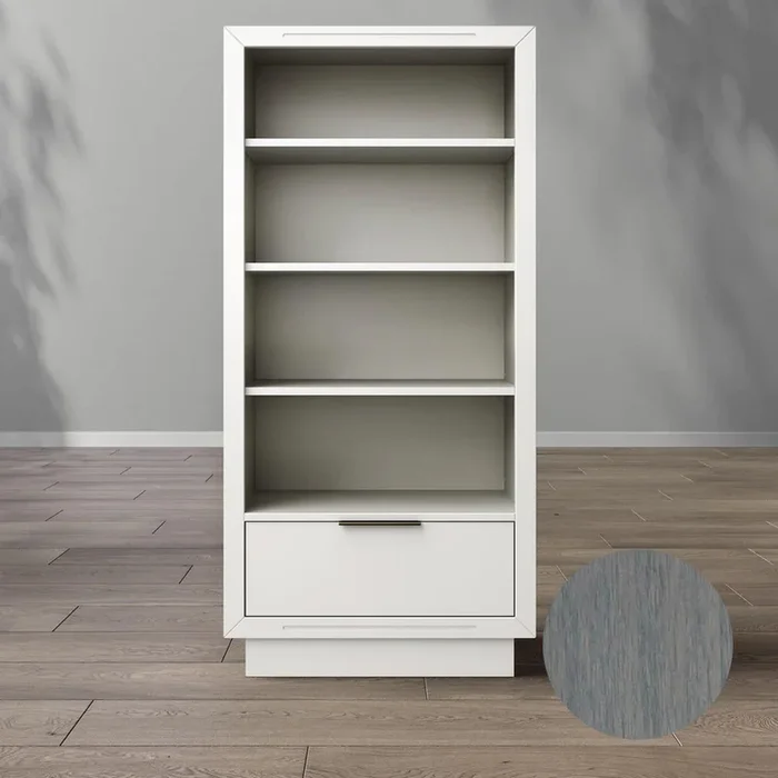 Romina Quadro Bookcase in Aqua Storm