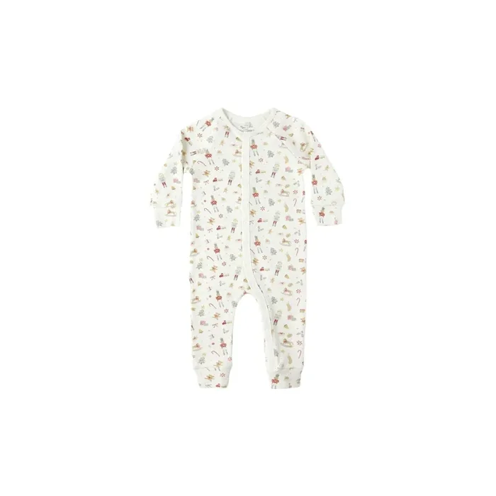 Rylee + Cru Organic Long John Pajamas – Festive