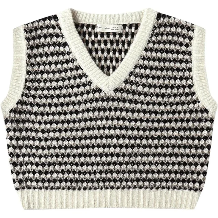 Rylee + Cru Sweater Vest || Black Speckle