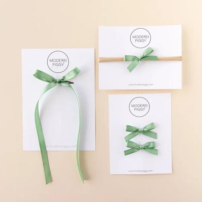 Sage | Statement Ribbon Bow