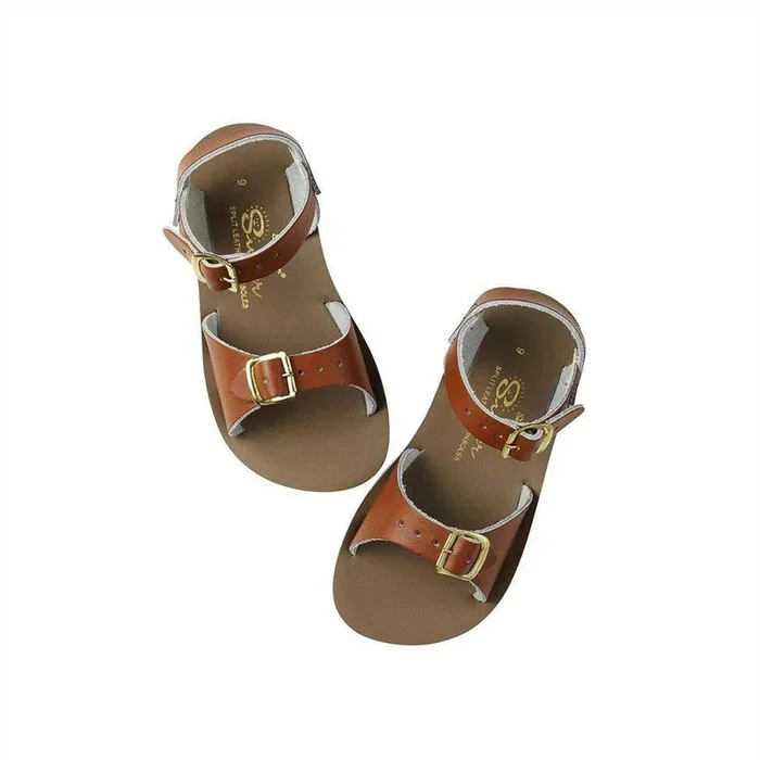 Salt-Water Sun-San Kid’s Sandals – Surfer – Tan