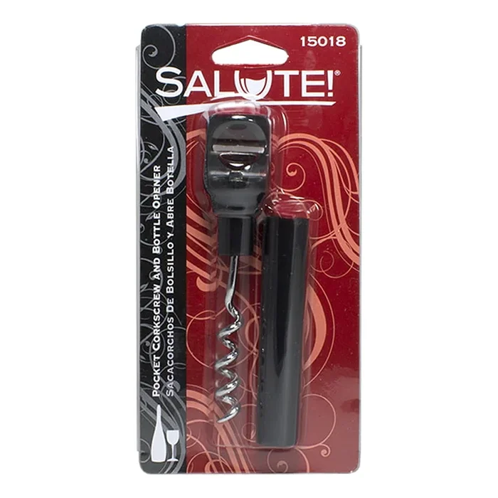Salute Travel Corkscrew and Bottle Opener