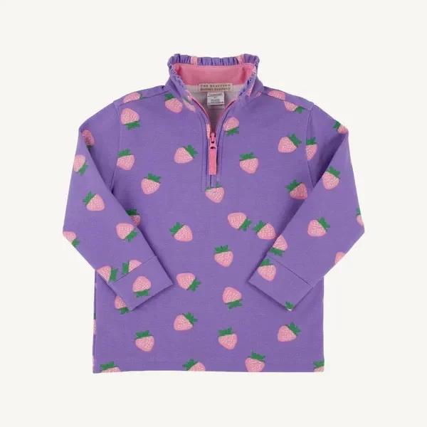 Sanibel Strawberry Canter Collar Half-zip