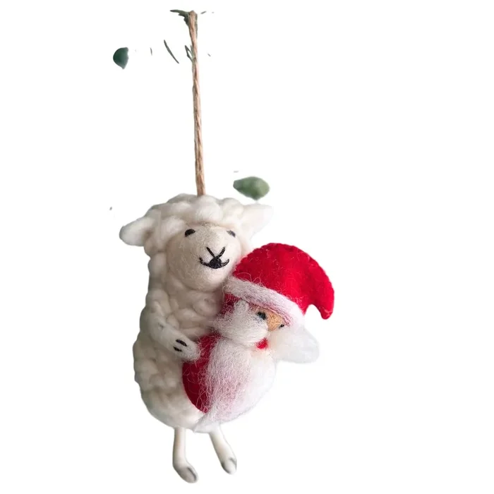 Santa’s Little Helper Sheep Ornament