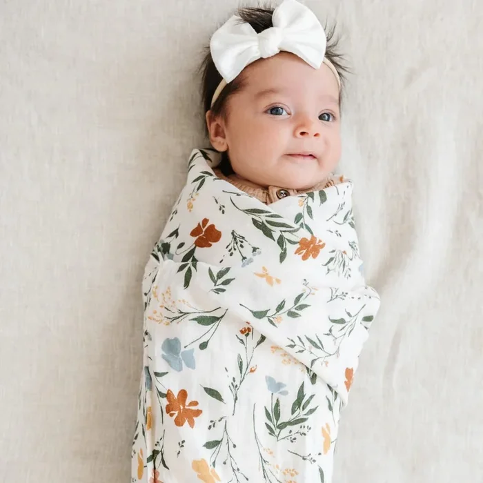 Saranoni Bamboo Rayon Muslin Swaddle | Fleurs