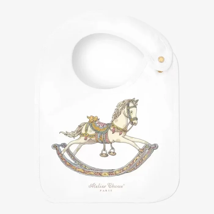 Satin Bib – Rocking Horse
