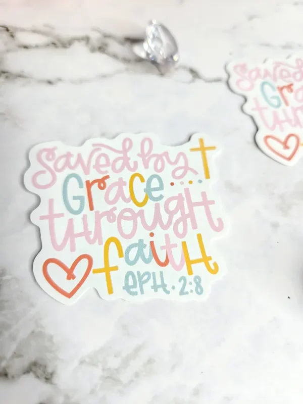 Saved By Grace Sticker