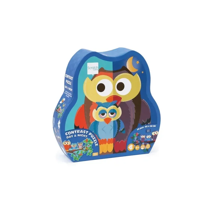 Scratch – 2 Sided Puzzle – Owl Day-Night