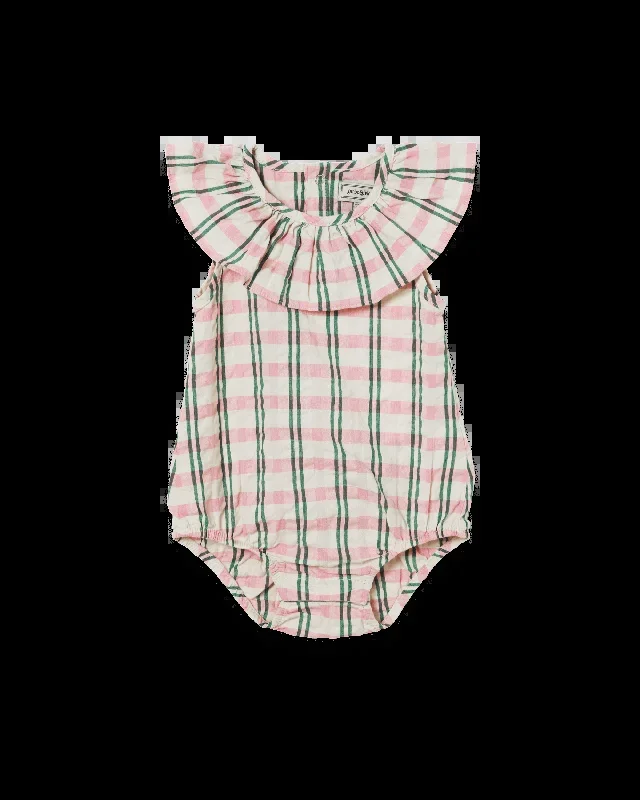 Seersucker Collar Romper