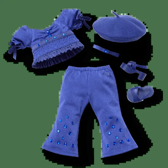 September Sparkling Sapphire Outfit for 18-inch Dolls