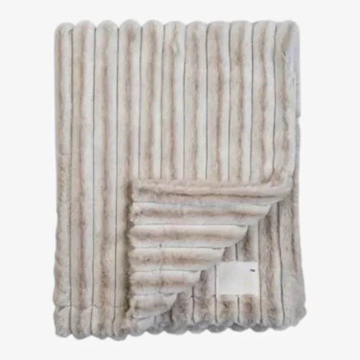 Shaded Stripe Blanket – Beige