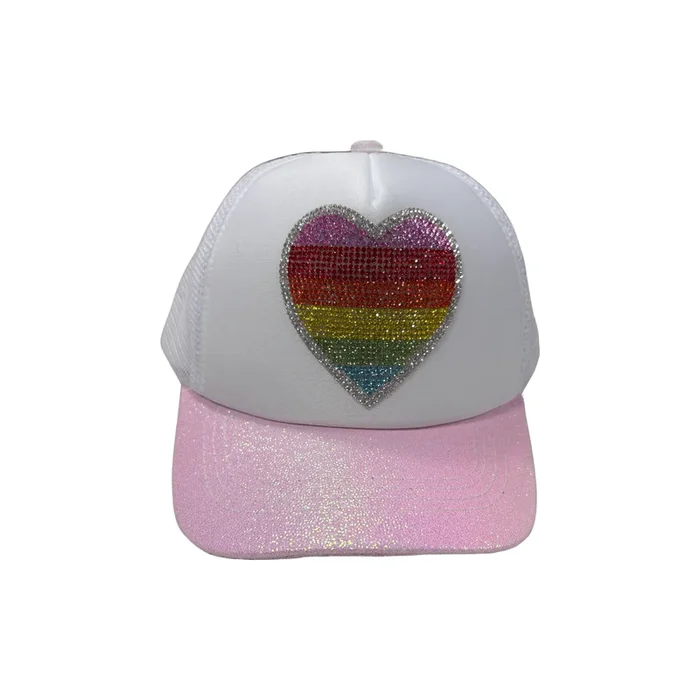 Shimmer Heart Toddler Trucker Hat
