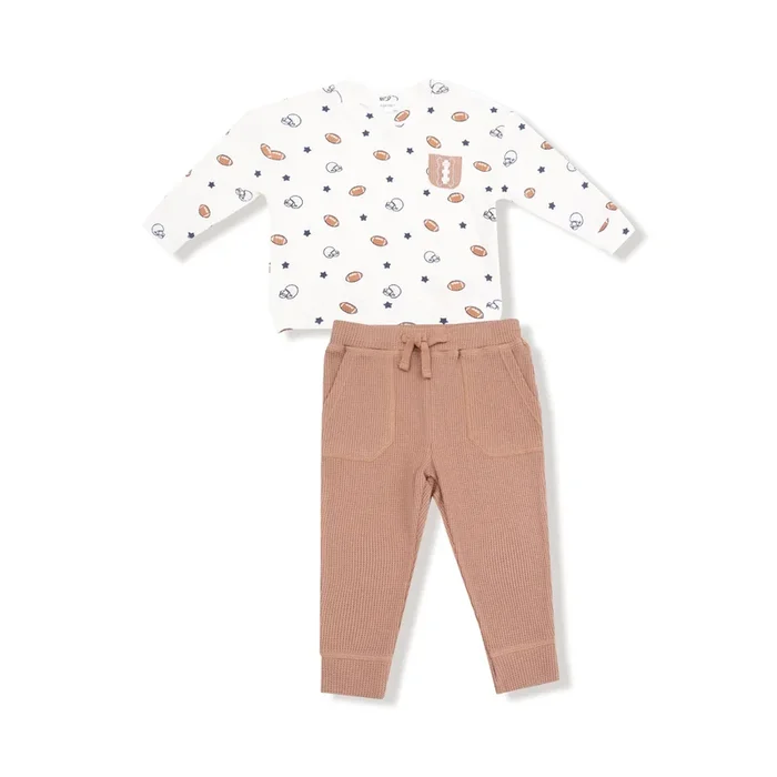 Shirt and Jogger Set | Footballs and Stars