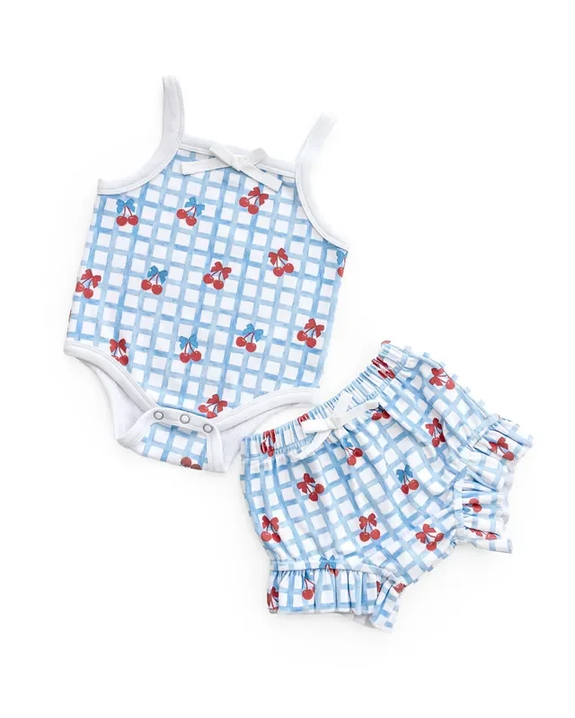 Shorts Set | Gingham Cherry
