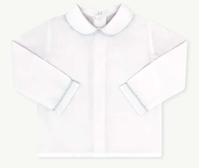 Sibley Shirt | White, Classic Blue