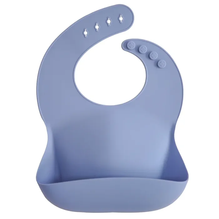 Silicone Baby Bib- powder blue