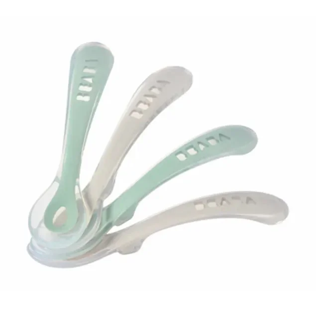 Silicone Baby Spoons – Set of 4 – Soft and Ergonomic