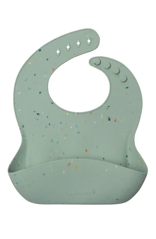 Silicone Bib – Confetti – Seafoam