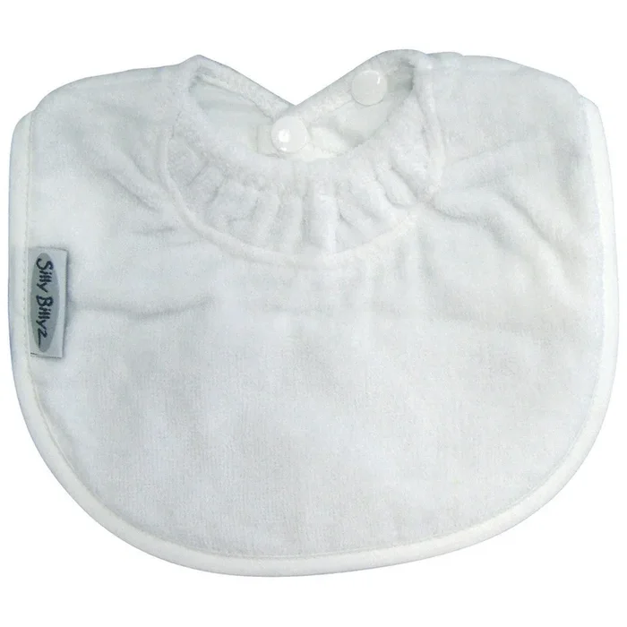 SILLY BILLYZ TOWEL BIBLET BIB WHITE