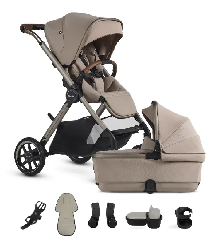 Silver Cross Reef 2 Stroller Accessory Bundle + Folding Bassinet