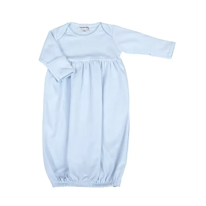 Simply Solids Gathered Gown – Blue